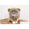 Cat Costumes Lion Mane Costume Hat لشعر لطيف عيد الميلاد عيد ميلاد عيد الفصح حفلات تأثيري الإكسسوارات إسقاط التسليم المنزل Gar DHVCD