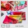 Schals Frauen Seide Quadrat Schal Hijab Kopf Wraps Bandana Drucken Große Foulard Weibliche Halstuch Schals Haarband Sommer Hals