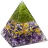 Tree Of Life Orgone Pyramid Decor Amethyst Peridot Healing Crystal Energy Generator Orgonite Protect Meditation Tool Felej