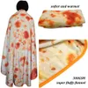 Coperta BROSHAN coperta rotonda asciugamano creativo realistico pizza novità coperta coperta di lana colorata tuta calda e confortevole R230616