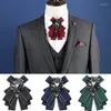 Bow Ties Luxury Rhinestone Tiew High-end Men#39; s Wedding Korean Fashion Groom Host Business Shirt British British ręcznie robione Bowtie