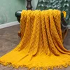 Blanket Textile City Home Decorate Sofa Throw Blanket Nordic Knitted Cashmere Thickened Bedspread Solid Noontime Warm R230616