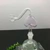 Coloured peach heart S glass pot Pipes Smoking Glass Bongs Glass Bubblers For Smoking Pipe Mix Colors