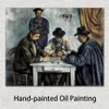 Landscape Canvas Art Card Players Paul Cezanne Handcrafted Oil Painting Unique Style for Entryway