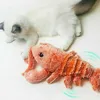 Animal de compagnie électrique sautant chat jouet crevettes Simulation mobile homard danse jouets en peluche pour animal de compagnie chien chats animal en peluche jouet interactif