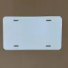 Sublimation Blanc Métal Plaque D'immatriculation De Voiture Partie 12x6in Consommables De Transfert De Chaleur Impression DIY Sublimation Plaques D'immatriculation DHL