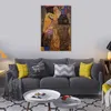 Kadın tuval sanatı kör egon scheele boyama el işi sanat eseri yatak odası için ev dekor