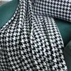 Deken Moderne eenvoudige worp deken zwart en wit houndstooth decoratieve bankdeken homestay hotel bed einde handdoek bed vlag zachte sjaal R230616