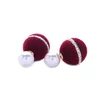 Boucles d'oreilles à tige 6 couleurs boule ronde simulée perle Double face mode femmes mignon cadeau bijoux Brincos