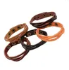 2020 New Multilayer Wrap Men and Women Synthetic Leather Braided Rope Adjustable Bracelet Cusual Sport Hair Accessories