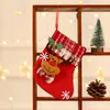 New Christmas Stocking Candy Bag Retro Christmas Socks Gift Pendant Cartoon Small Cute Socks Home Decorations Festival Ornament