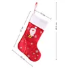 Nya stora julstrumpor Santa Elk Snowman Present Socks Xmas Candy Presentväska för barn eldstad Xmas Tree Decoration Nytt år