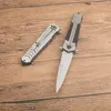 Promotie F130 Flipper Zakmes 3Cr13Mov Satijn Spear Point Blade G10/Rvs Handvat Bijgestaan Snel Open Map Messen met Doos