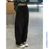 Damesbroek Lente Vrouwelijke Rechte Wijde Pijpen Baggy Oversized Hoge Taille Joggers Effen Losse Trekkoord Broek Y2K Streetwear