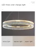 Lustres Cristal Pendentif Lumières Pour Hall Salon Moderne De Luxe Or LED Dimmable Anneau Table À Manger Chambre Cuisine Décor