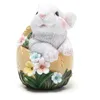 Decoratieve Objecten Beeldjes Leuke Pasen Konijn Holding Eieren Ornamenten Bunny Wortelen Happy Party Decoratie Voor Thuis 230615