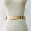 Andra modetillbehör Justerbar guld Silver Metal Midjebältet Kvinnor Metalliska plattor Vintage Bälten Kids Kläder Tillbehör Lady Simple Belts Harajuku 230615