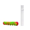 Vetro FDA Silicone one Hitter Pipes Tabacco da fumo Herb Pipe Hose 90MM Portasigarette Vendita calda Chrfb