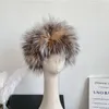 Scarves 2023 Female Real Fur Headband Fluffy Natural Warm Ring Scarf Good Elastic Winter Lady Knit Genuine