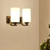 Lampada da parete Americana minimalista Camera da letto Decorazione Luci per la casa E27 Illuminazione per esterni Montaggio in vetro