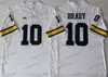 NCAA Michigan Wolverines 9 JJ McCarthy Trikot 2 Woodson 10 Tom Brady 97 Aidan Hutchinson Peppers College Football genäht Gelb Blau Weiß Herren