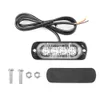 New 2pcs Car SUV Truck LED Lights Lamps Amber 4 LEDs 12V-24V Hazard Warning Flash Strobe Light Car Caution Strobe Flash Light