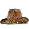 Geniş Memlu Şapkalar Kova Out Erkekler Hasır Şapka Batı Kovboy Plajı Koyu Renk Unisex Gölgeleme El Yapımı Moda Yaz 230615