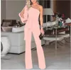 Dames Jumpsuits Rompertjes Zomer Dames Mode Kantoor Dame Effen Jumpsuit Stijlvol Een schouder Split Mouw Zwart Jumpsuit Feestkleding 2XL 230615