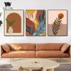 Peintures abstraite ligne feuille fleur Boho plante Style moderne affiche toile peinture mur Art imprime pour la décoration intérieure Cuadros cadeaux 230615