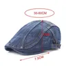 Bérets Vintage Denim Béret Chapeaux Hommes Femmes Unisexe Jeans Bérets Gavroche Chapeau Printemps Automne Chapeaux Casquette À Pointe Décontractée Avant Casquettes Réglables Z0616