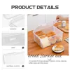 Plates Bread Container With Lid Transparent Box Storage Keeps Fresh ( 8.4 X 5.8 5 Inch )