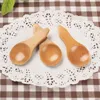 Anpassad logotyp Bambu Tea Spoon 9*4 cm Mini Small Tea Scoop för Tea Party gratis frakt