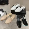 2023 classic Luxury Designer Peep-toe Heeled Sandals womens genuine leather Black/white/apricot buckle Sandal hollow back Chunky heels shoes versatile