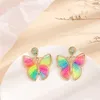 Boucles d'oreilles pendantes bohème mignon coloré papillon Vintage mode fait à la main pour les femmes été luxe plage accessoires bijoux