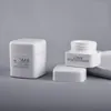 White PP cosmetic jars square plastic bottle lip balm eyes/face cream container BPA free(without logo) 30g 50g Rwwgk