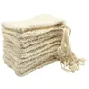 Annan hushållsorganisation 30 Pack Natural Sisal Soap Bag Exfoliating Saver Pouch Holder 230615