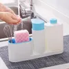 Pot Racks Kitchen Washing Sponge Storage Shelf Sink Detergent Soap Dispenser Rack Organizer Stands Convenient and tidy 230615