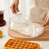 Инструменты мороженого одного нажатия нажатия типа Ice Machine Cube Mini Square с коробкой для хранения и пластиковой кухонной утварь