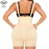 Contrôle du ventre shapers dentelle fermeture éclair Fajas bbl haute compression manchette ventre formateur bout à bout arraché corps shaper pour femmes