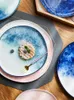 Пластины Итальянская паста тарелка западного стейка INS Gradient Gradient Ceramic Dish Desert завтрак