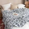 Blanket Muslin Layers Gauze Cotton Towel Quilt Summer Blanket Office Throw on The Sofa R230616