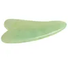 Natural Gua Sha Board Green Jade Stone Guasha Cure Acupuncture Massage Tool Body Face Relaxation Beauty Health Care