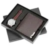 Horloges Creatieve Combinatie Set Mannen Gift Mode Quartz Stalen Band Horloge En Portemonnee Voor Papa Echtgenoot Verjaardag