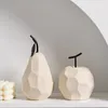 Decorative Objects Figurines Nordic Sculpture For Interior Office Desk Accessories Home Decor Pear Apple Ceramic Abstract Fruit Ornaments 230615