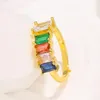 Bröllopsringar 2023 Luxury Women Finger Ring Gold Plated Colorful Zirconia Simple Design Öppna justerbara festsmycken