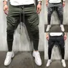 Heren Jeans Heren Casual Broek Mode Sport Rits Zak Jogging Broek Europese En Amerikaanse Voeten