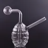 2 Stück einzigartige Mini-Glas-Ölbrenner-Bong, abnehmbare klare Pyrex-Dickblasen-Rauchwasserpfeife, Recyclerashcatcher-Bong mit austauschbarem Downstem-Öltopf