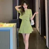 Sukienki robocze Xiaoxiangfeng wiek redukujący swetra półczędziny dwupoziomowy zestaw dla kobiet 2024 Summer Casual Fashion Temperament Mantdress