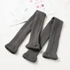 Women Socks Winter Long Warm Knitting Knee High Boot Topper Sock Skinny Stockings Girl's Polainas