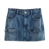 Rokken Denim Dames Minirok Y2k 2023 Cargo Japans Blauw Zomer Koreaans Modieus Jeans Vintage Trendy Casual Stijlvol Chic Klassiek